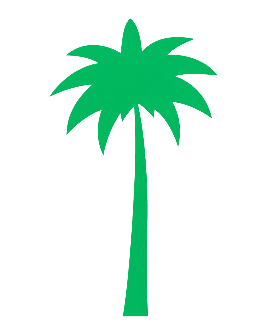 HaloWow tropical palm tree logo icon representing authentic Filipino tropical desserts.